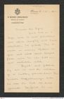 Nachlass Franz Steindachner, Brief von Oscar de Beaux an Franz Steindachner (01.05.1910), Inv.Nr. 100.01, Seite 1